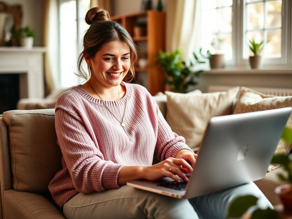 Person submitting form on laptop